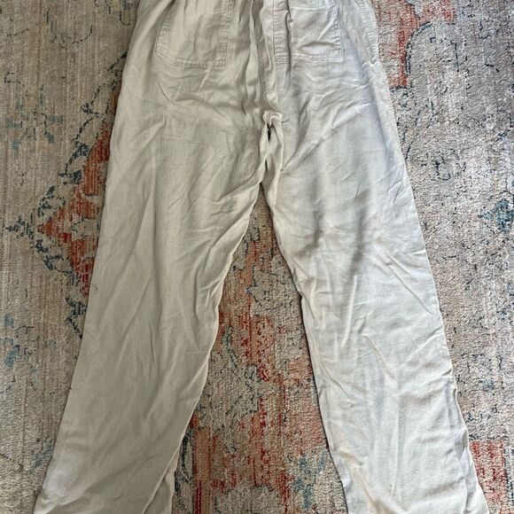 Beige Linen Pants - Picture 3 of 3